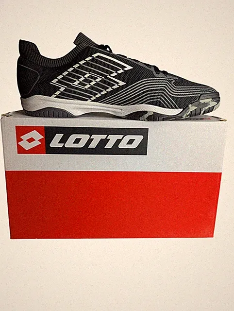 Lotto Tacto 250 ID Men's Size 10.5 Indoor Soccer Shoes 216457-5SW Black/White
