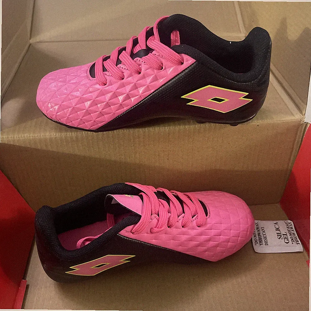 Lotto Youth Soccer Cleats Forza Elite II Pink/Black Size 10 Toddler Girls In Box