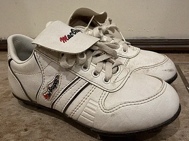 MacGregor VTG Triple White Leather Soccer Cleats Made In USA Youth Size 3
