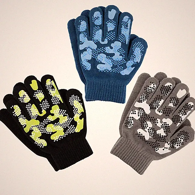Magic Knit Kids Stretch Gloves - Winter Gloves for Kids Extra Strong Grips Pa...