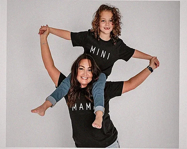 Mama and Mini Matching Shirts Mommy and Me Graphic Letters T-Shirts Outfit Tops