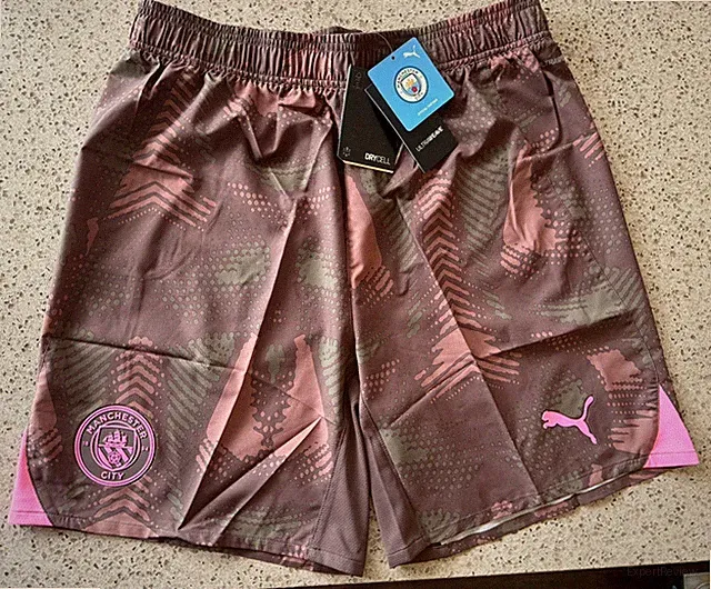 Manchester City Home GK Puma Player Issue Soccer Ultraweave Shorts Large ``