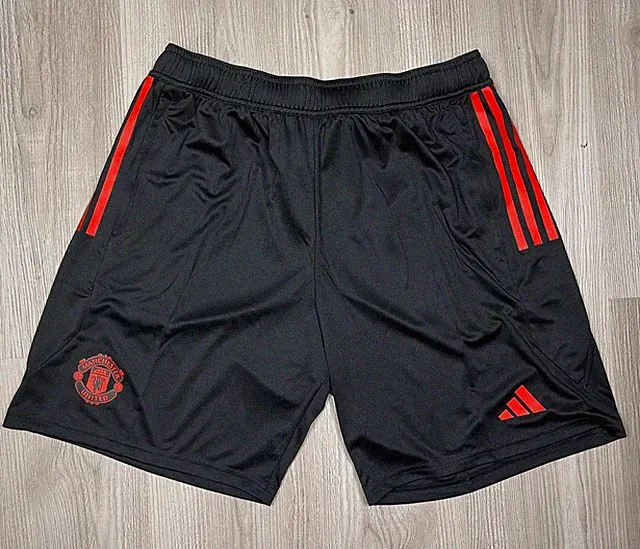 Manchester United adidas Training AEROREADY Black Red Green Shorts Men's Size L