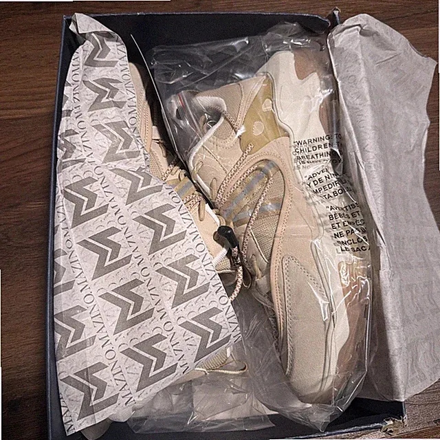 Mazino US 10 Men's Cream/White/Beige Comfort Retro Runner Streetwear LOGIC