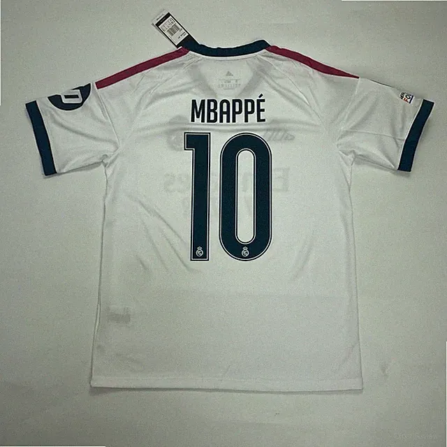 Mbappe 10 Real Madrid White Short Sleeve Kit Jersey
