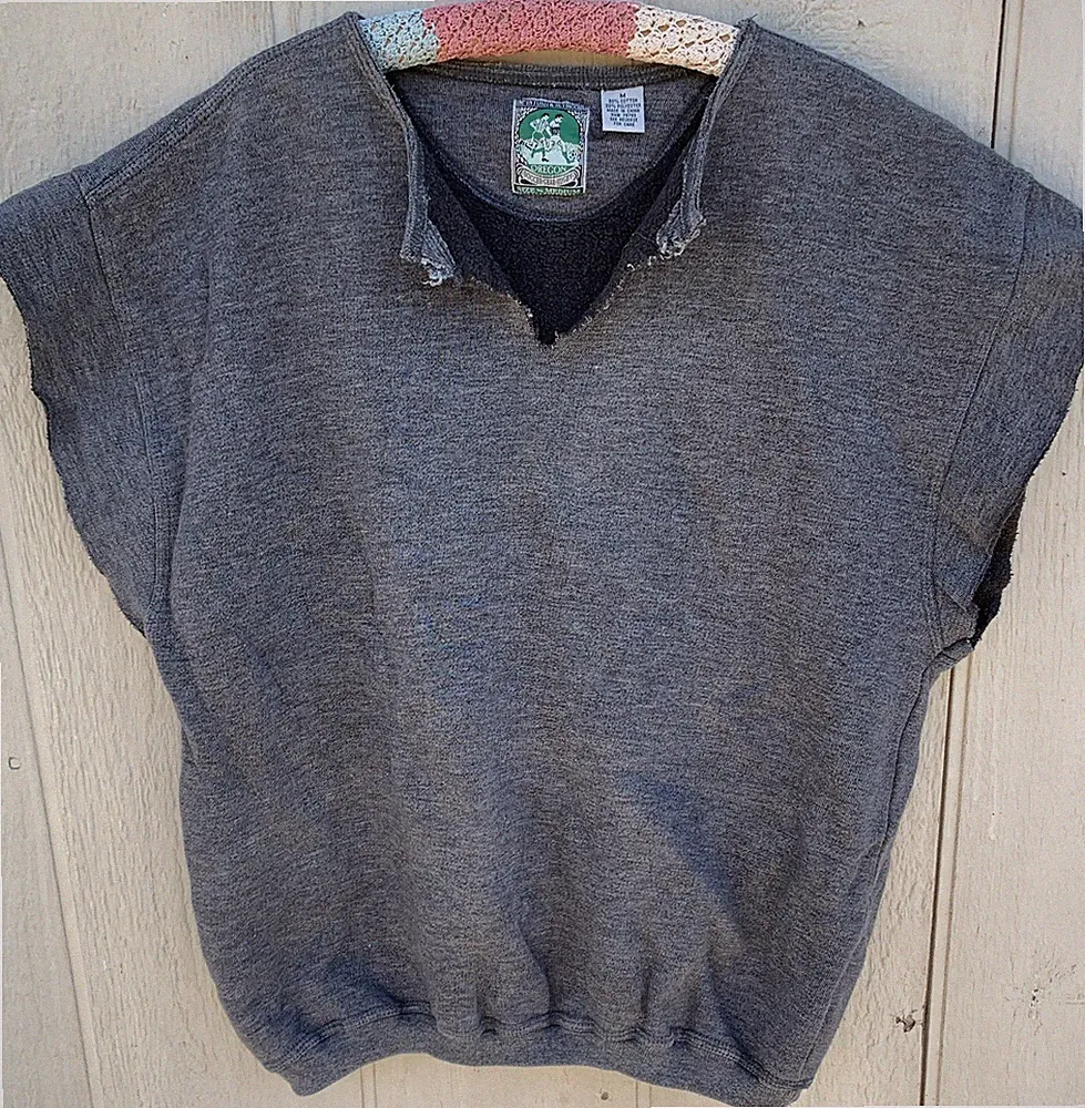 McIntosh & Seymoor Oregon Soccer Gear Rugby Sweatshirt Cut Off Sleeves M Vintage