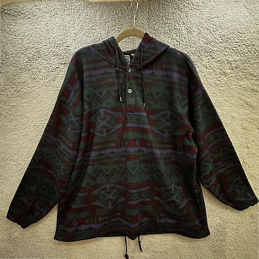 McIntosh & Seymour Oregon Soccer Gear Men's Lg Fleece Hoodie Southwestern Aztec