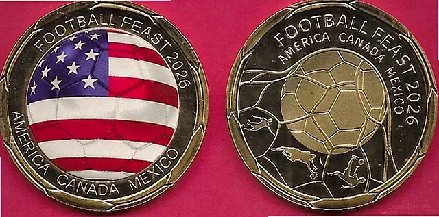 MEDAL SOCCER USA FOOTBALL FEAST 2026 BU,1 YEAR TYPE,COMMEMORATIVE ISSUE AMERICA