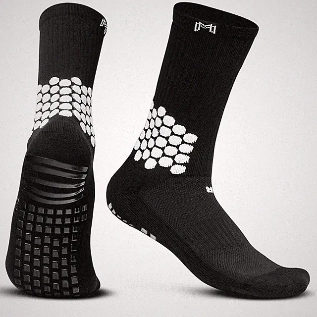 MediCaptain Soccer Grip Socks with Cushioned Ankle Protection, Anti Slip Socks