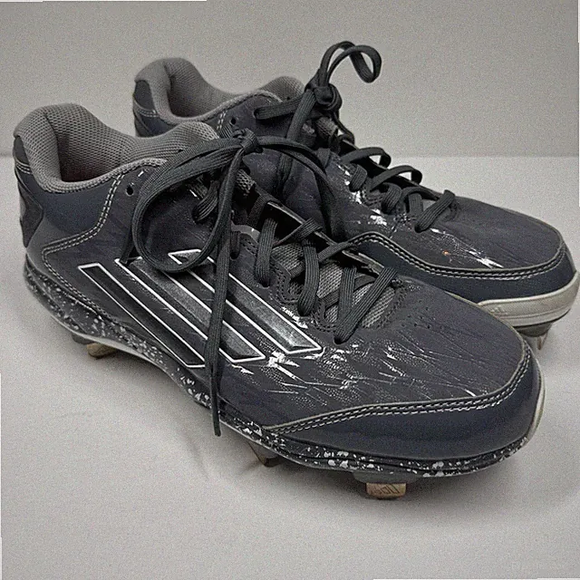 Men Adidas Baseball Power Alley 2 D74063 Onix Metallic Size 6.5