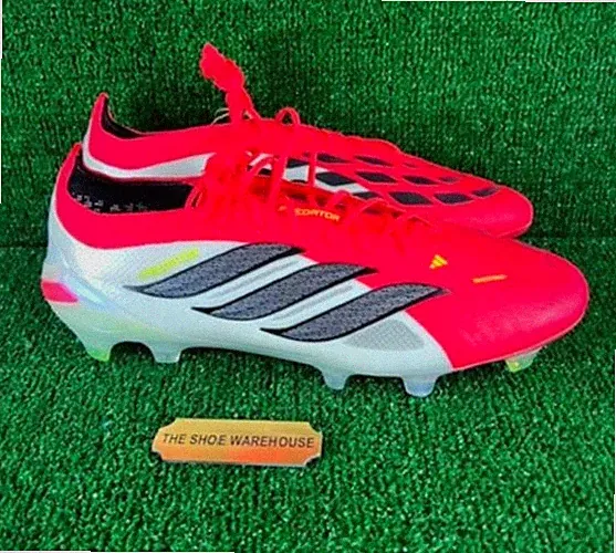 Men Adidas Predator Elite FG 'Lucid Red Black' Soccer Cleats JS0433 Size 7.5