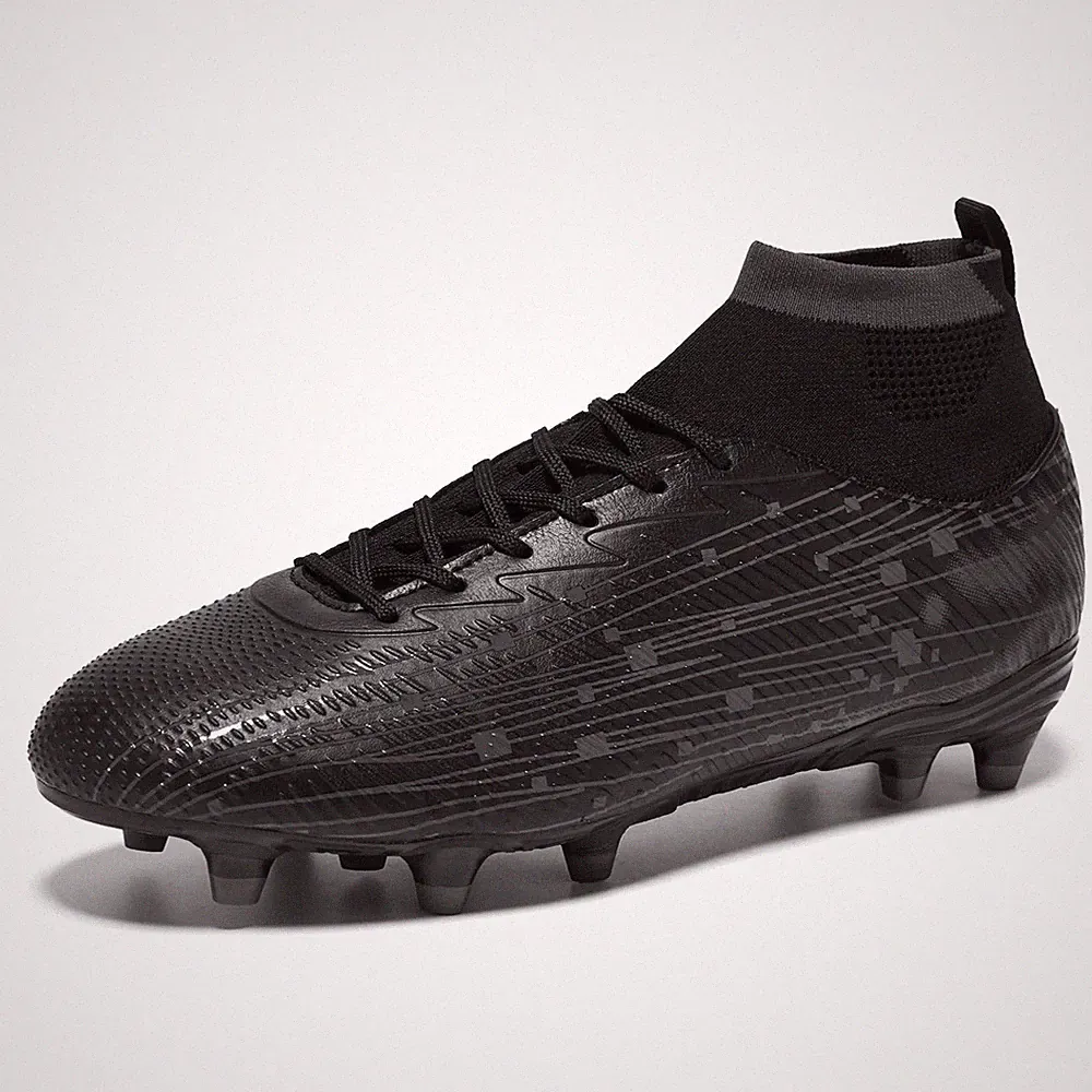 Men and Women Soccer Cleats High Top Football Boots Lightweight Lace Up with...