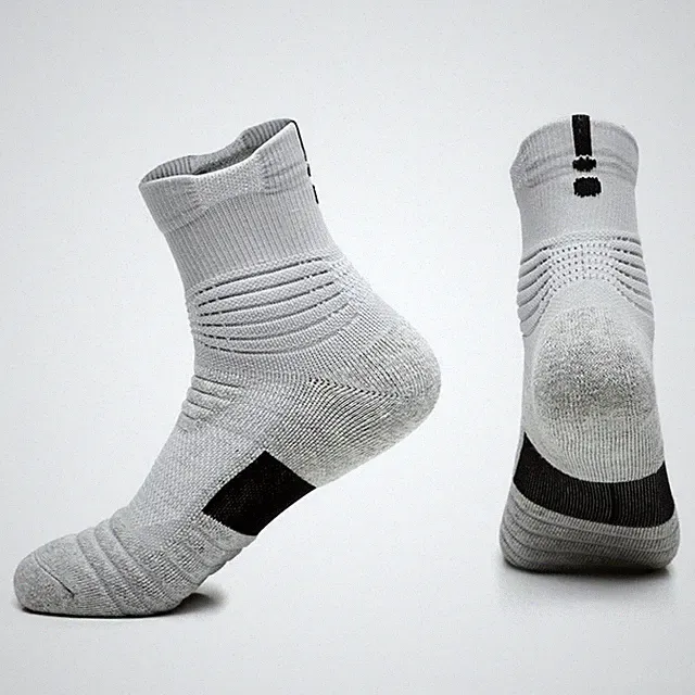 Men Anti Slip Football Socks Athletic Long Socks Absorbent Sports Grip Stockings