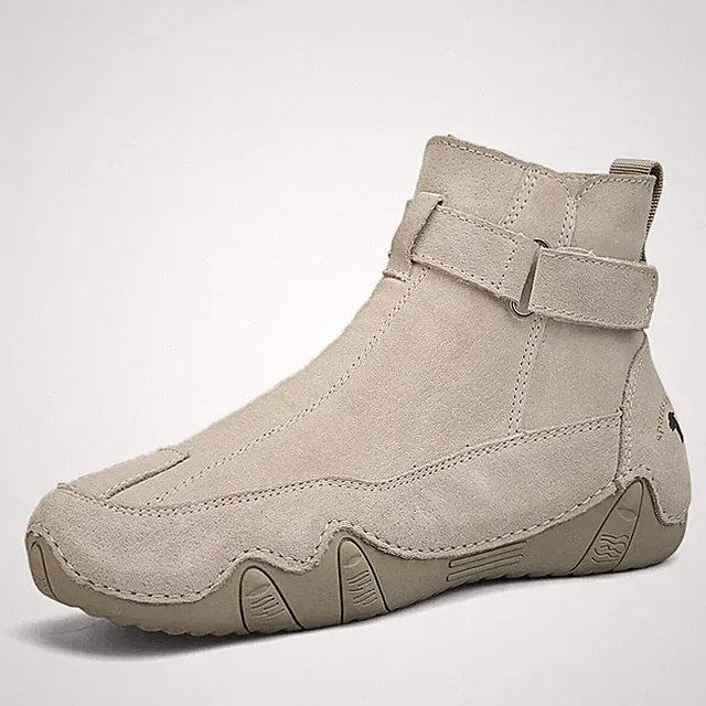 Men Casual Shoes Ankle Boot Fashion Flat Loafers Lace Up Boots Non-slip Sneakers
