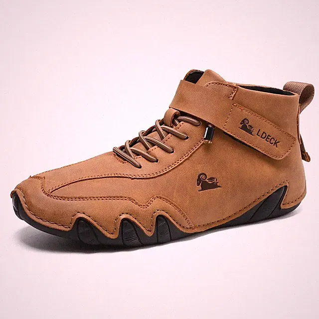 Men High Top Breathable Shoes Casual Ankle Boots Waterproof Walking Sneakers
