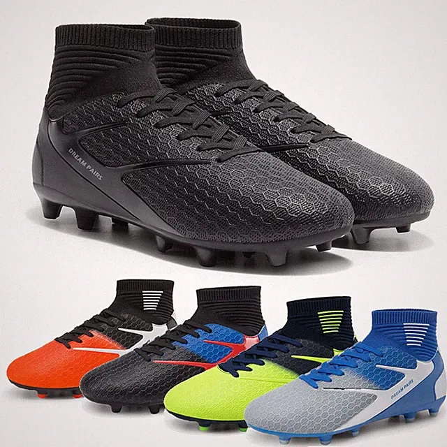 Men High-Tops Soccer Cleats Adult Football Professional Athletic Training Shoes