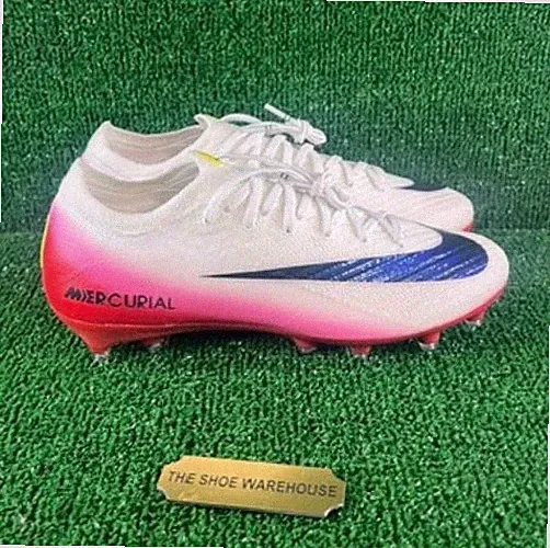 Men Nike Air Zoom Vapor 16 Elite AG Pro White/Red Cleat HV3759-600 Size 6.5