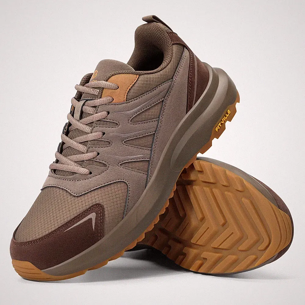 Men Non-slip Hiking Shoes Walking Wide Toe Running Leisure Sneakers Arch Support