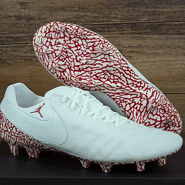 Men's 11.5 Jordan Tiempo Legend 6 FG Oklahoma PE White Soccer Cleats CT7873-601