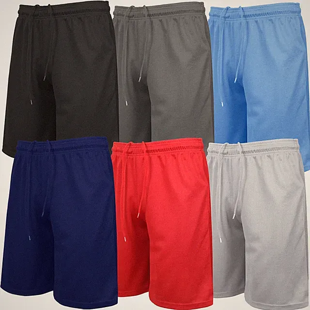 Men's 5-Pack Lightweight Breathable Moisture Wicking Mesh Shorts