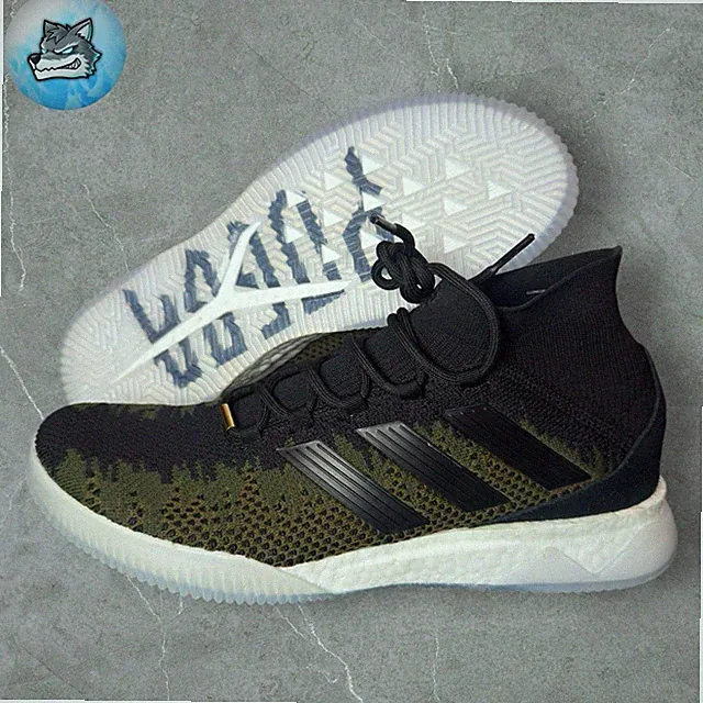 Men's Adidas Paul Pogba Predator Shoes Black Green Indoor Soccer BB7416 Size 8
