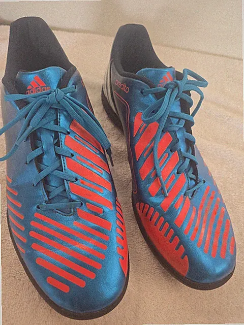 Men's Adidas Predito Indoor Soccer Cleats Shoes Blue Orange Predator Size 12