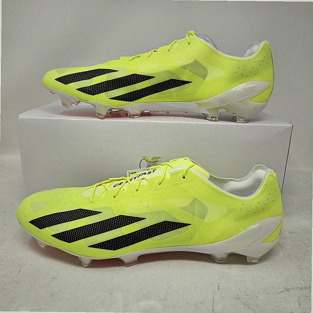 Men's Adidas X Crazyfast+ FG Firm Ground Soccer Cleats / Solar Yellow / IE2375