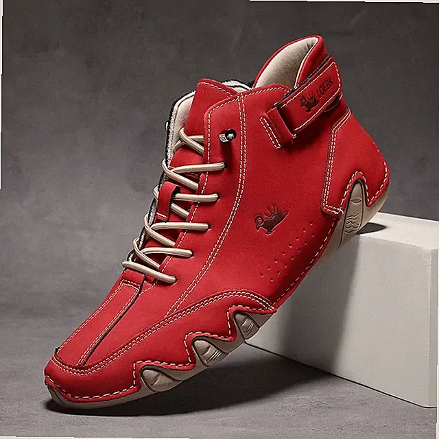 Men's Ankle Boots Outdoor Casual faux Leather Shoes Women's Athletic High Top