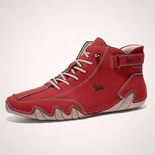 Men's Ankle Boots Outdoor Casual Leather Shoes Spring Women's Athletic High Top