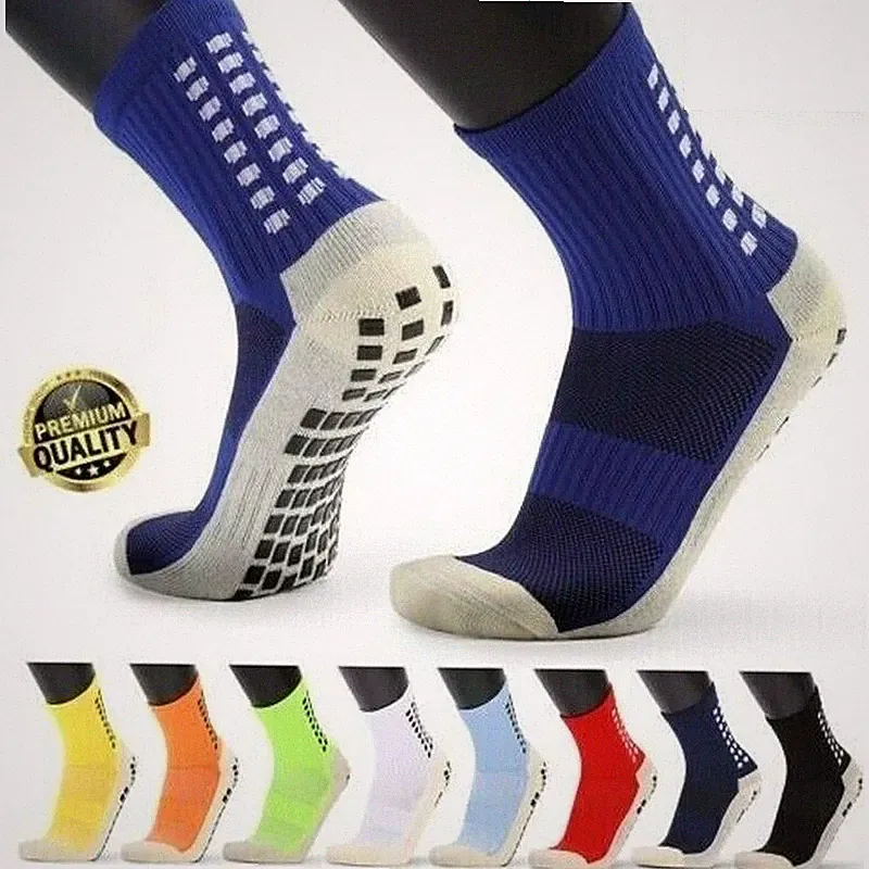 Men's Anti Slip Football Socks Athletic Long Socks Absorbent Sports Grip US Sell