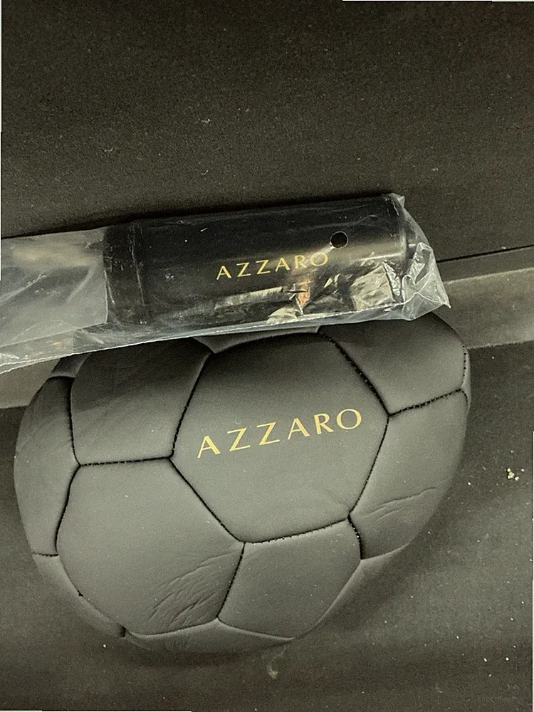 Men’s Azzaro Limited Edition World Cup Black Soccer Ball With Pump New