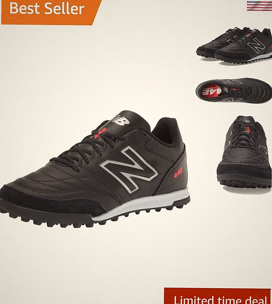 Men's Black/White 442 V2 Team TF Soccer Cleats - Size 13 for Peak Performance