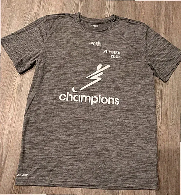 Men's Capelli Sport Summer 2021 YSC Youth Soccer Champions Marled Grey Shirt L