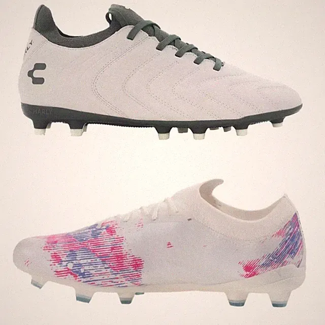 Men's Charly Soccer Cleats Shoes-Encore RL FG-Neovolution PFX FG-White 8.5, 11.5