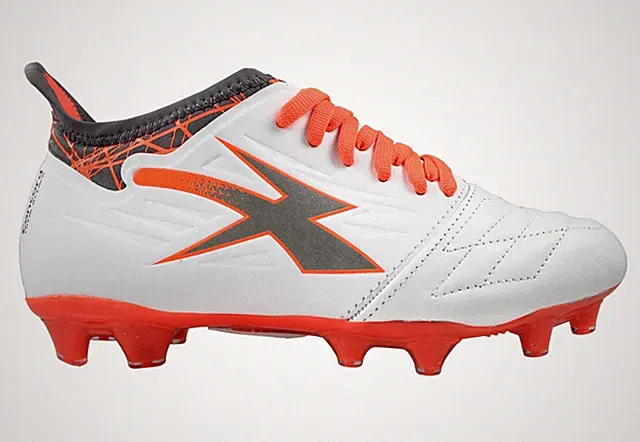 Men's Concord Soccer Cleats Style S179XJ White/Orange Leather