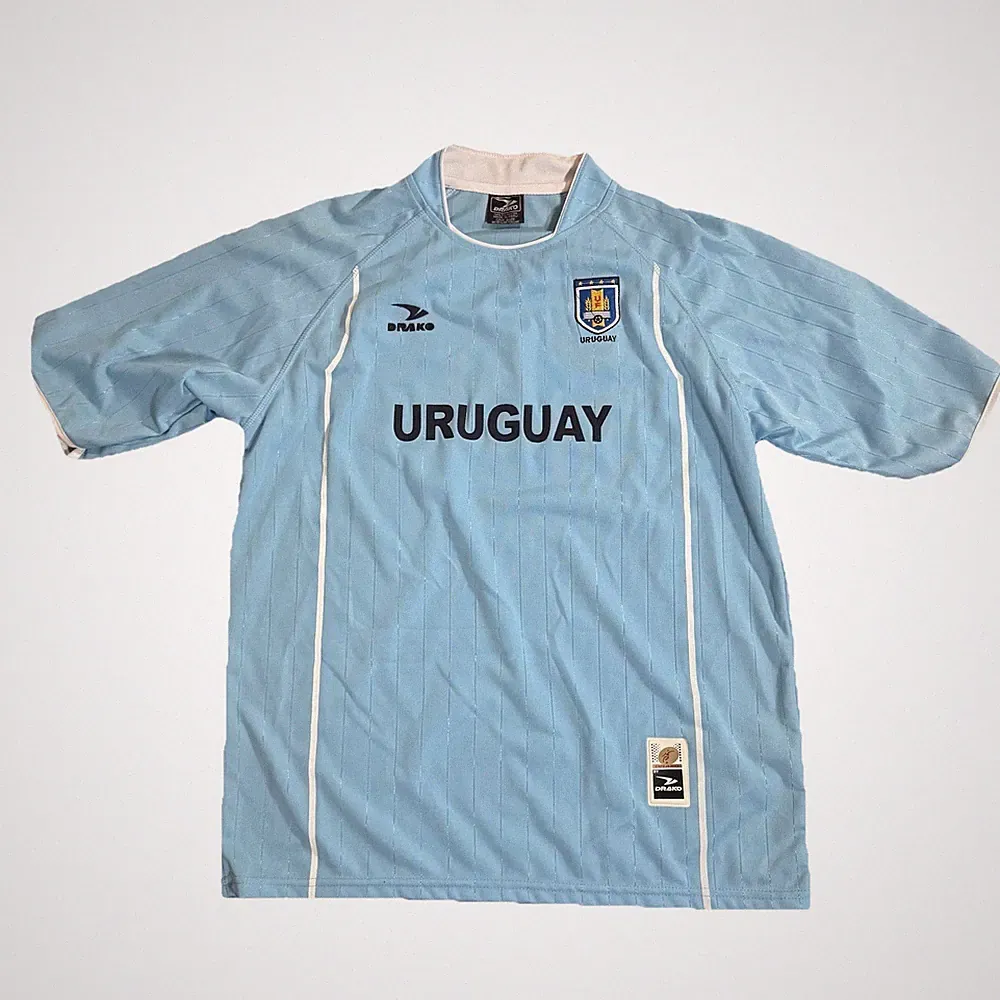 Men’s Drako Uraguay Light Blue Polyester Soccer Jersey Size OSFA