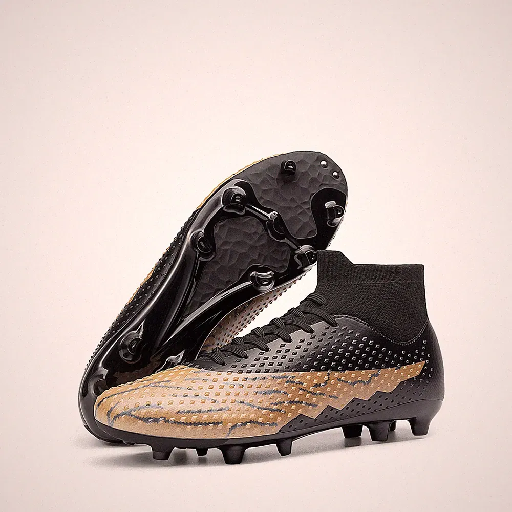 Men's Firm Ground Soccer Cleats High-top Football Lightweight Training Shoes