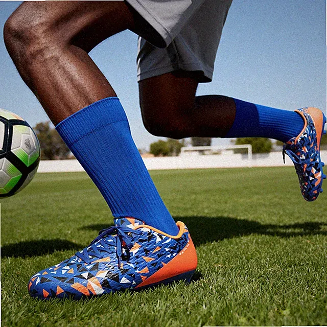 Men's Football Shoes Lace-Up Firm Groud Athletic Outdoor Trainning Soccer Shoes