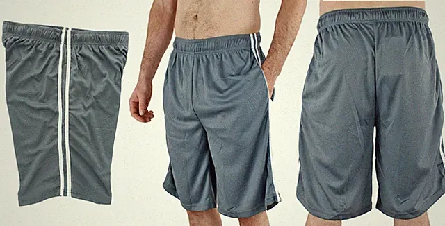 Men's Gym Basketball Shorts, Athletic Workout Mesh 2 Pocket Loose Fit 10" Inseam