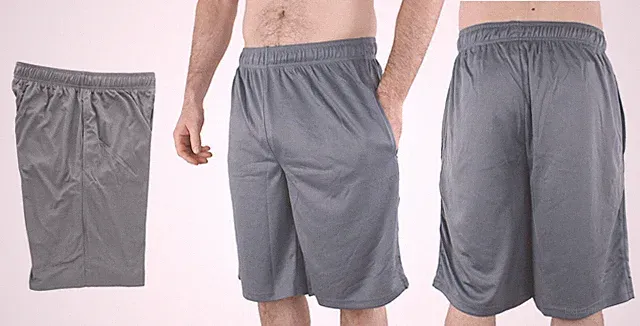 Men's Gym Basketball Shorts, Athletic Workout Mesh 2 Pocket Loose Fit 10" Inseam