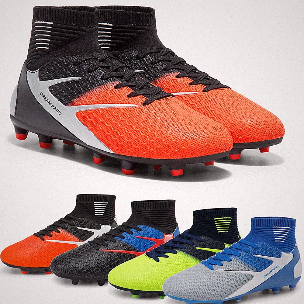Men's High-Tops Soccer Cleats Adult Football Lightweight Athletic Training Shoes