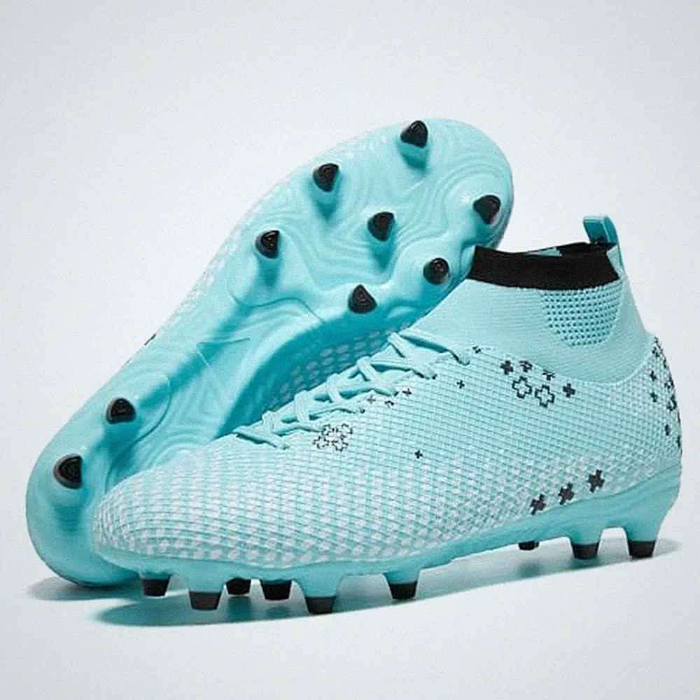 Men's High Tops Soccer Cleats Lace Up Women Lightweight Professional Fooball...