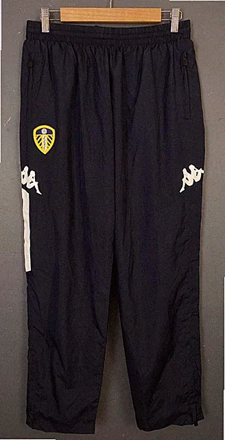 MEN'S KAPPA FC LEEDS UNITED 2015/2016 PANTS PANTALONES FOOTBALL SOCCER SIZE L