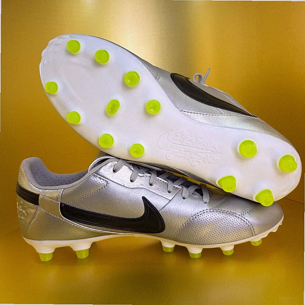 Men's Nike Premier 3 FG Low Top Metallic Silver Soccer Cleats HM0265-004 Size 7