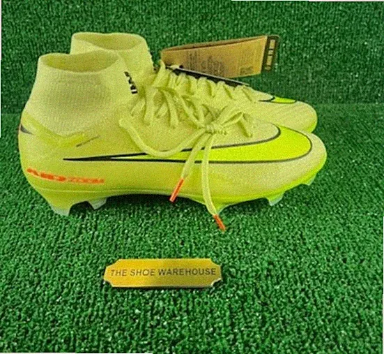 Men’s Nike Zoom Superfly 10 Elite FG Volt Soccer Cleats FQ1454-302 Size 6