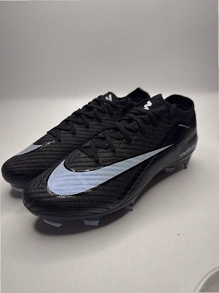 Men's Nike Zoom Vapor 16 Elite FG Black Ice Blue Soccer Cleats FQ1457-001 SZ 7.5