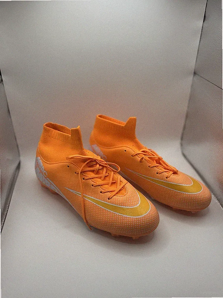 Men’s Orange Soccer Cleats Size 8-8.5 Turf and Grass New
