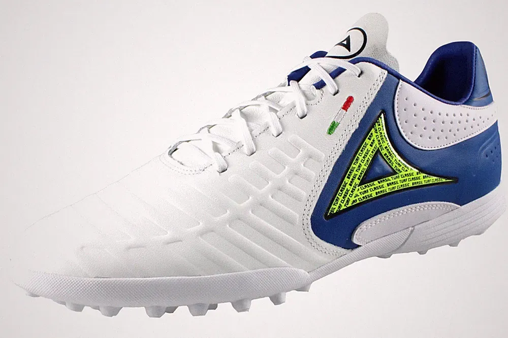 Men's Pirma Turf Shoes Style 3043 Color White Soccer Shoes Leather