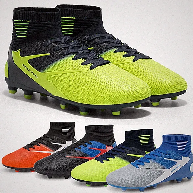 Men's Professional High-Tops Soccer Cleats Lace-Up Adult Football Shoes US Size