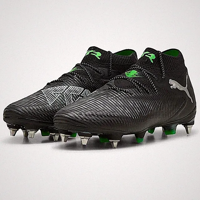 Men's Puma Future 8 Pro Firm Soccer Cleats Size 11 Black Cool Light Gray Green